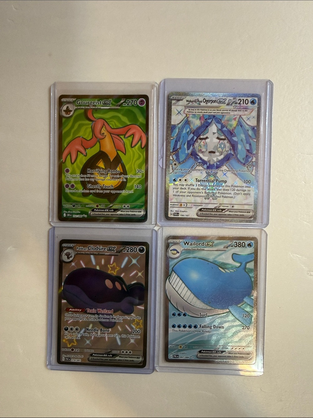 Pokemon EX Holo Card Set - Green, Blue, Black, Silver Accents